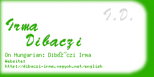 irma dibaczi business card
